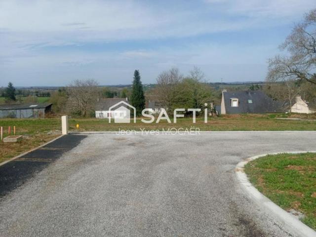 SAINT THOIS 29520  Terrain viabilisé, borné, libre de constructeur, 621 m2