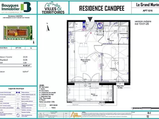 Saint Vincent de Tyrosse 40230 Achat / Vente appartement 2 pièces t2 terrasse