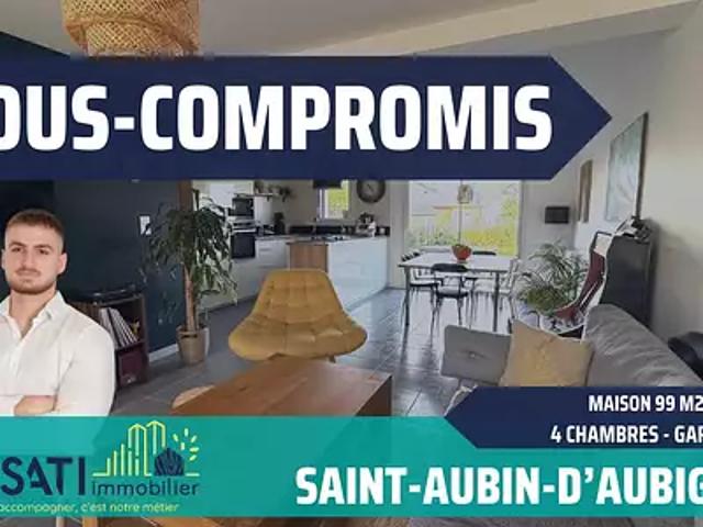 Saint Aubin d'Aubigné 35250 Achat / Vente maison 5 pièces t5 terrasse parking
