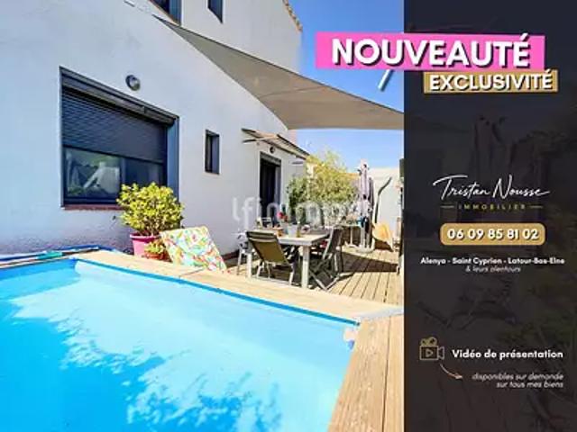 Saint Cyprien 66750 Achat / Vente maison 5 pièces t5 piscine terrasse