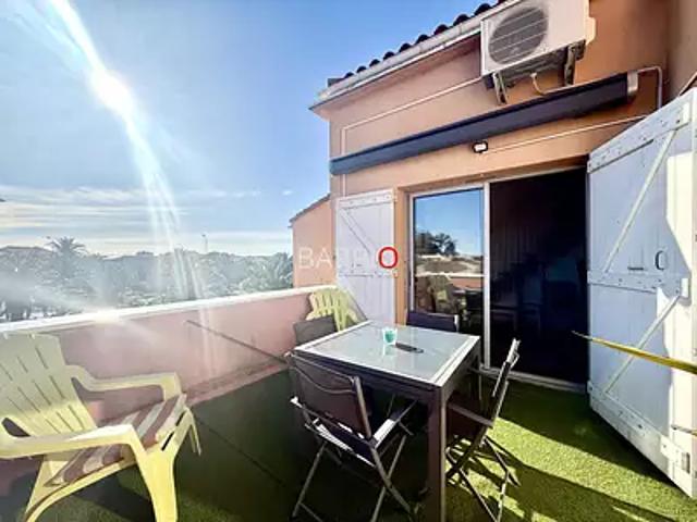 Saint Cyprien 66750 Achat / Vente appartement 3 pièces t3 au dernier étage terrasse