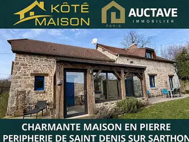 Saint Denis sur Sarthon 61420 Achat / Vente maison 6 pièces t6 terrasse cave