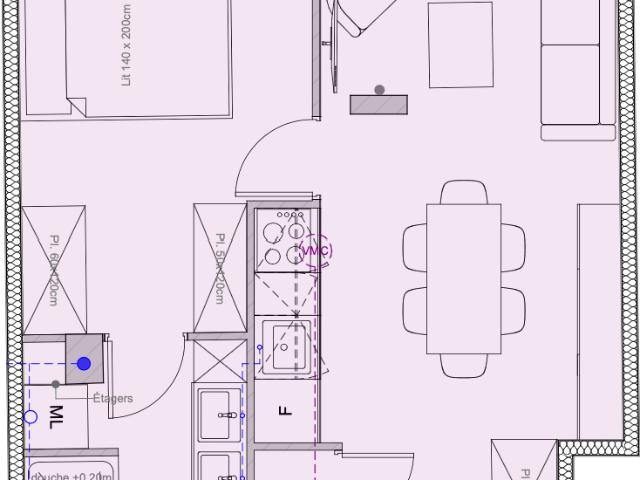 Saint Genis Laval centre 2 pièces 32.3m2