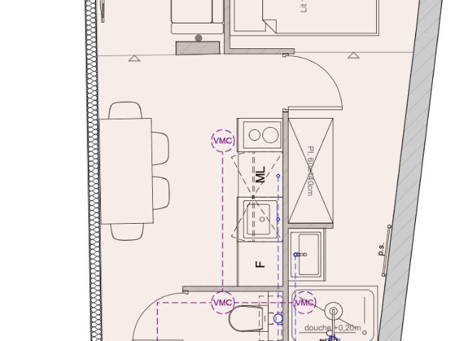 Saint Genis Laval centre T2 25,5m2