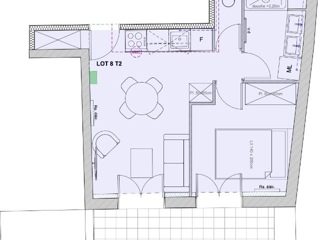 Saint Genis Laval centre T2 29,5m2