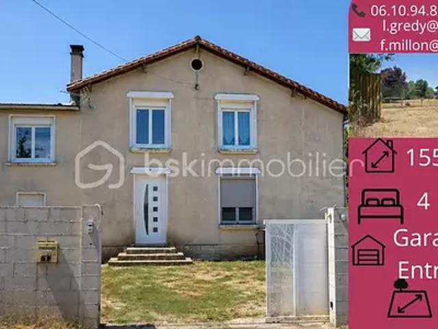 Saint Germier 79340 Achat / Vente maison 7 pièces t7 cave