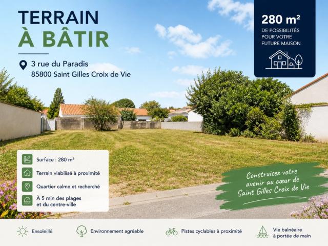 Saint Gilles Croix de Vie Vente Terrain 85
