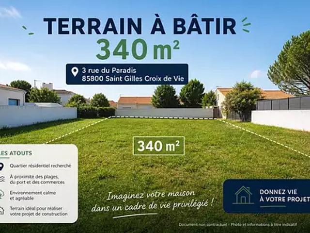 Saint Gilles Croix de Vie 85800 Achat / Vente terrain au dernier étage