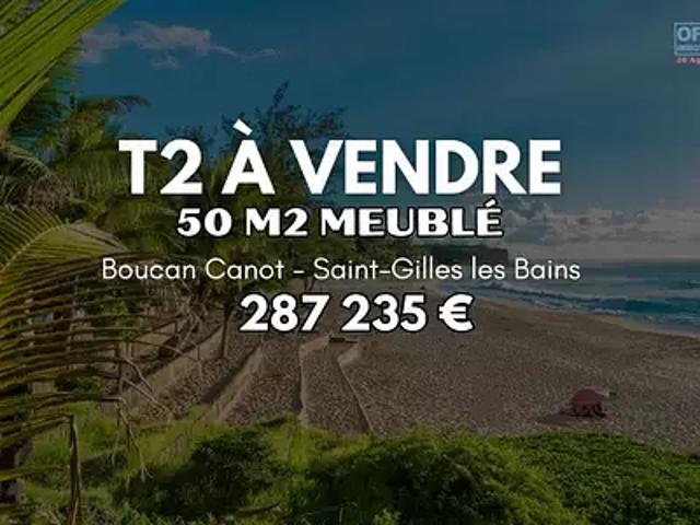 Saint Gilles les Bains 97434 Achat / Vente appartement 2 pièces t2 parking