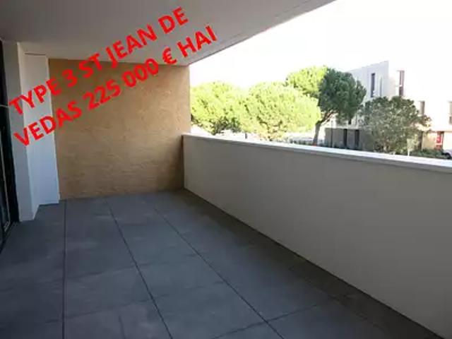 Saint Jean de Védas 34430 Achat / Vente appartement 3 pièces t3 terrasse