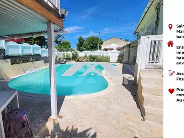Saint Joseph 97480 Achat / Vente maison 4 pièces t4 piscine terrasse