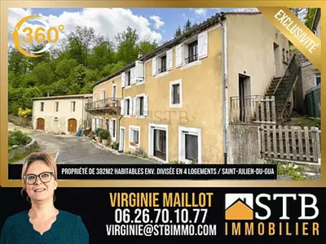 Saint Julien du Gua 07190 Achat / Vente maison 23 pièces t23
