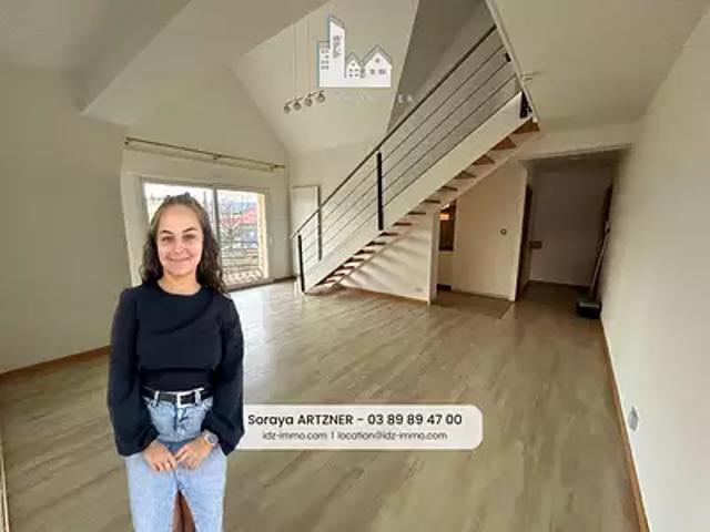 Saint Louis 68300 Location appartement 3 pièces t3 au dernier étage parking