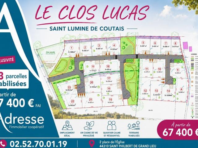 Saint Lumine de Coutais Vente Terrain 44