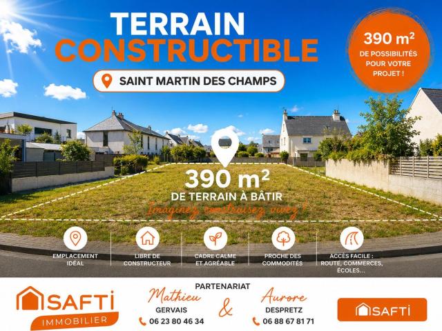 Saint Martin des Champs Vente Terrain 29