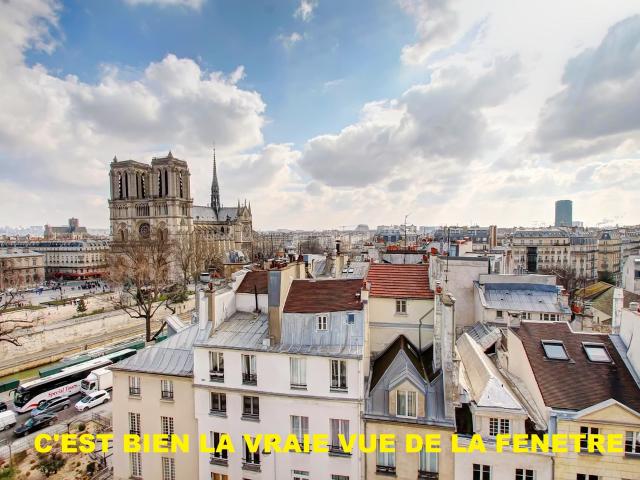 SAINT MICHEL/NOTRE DAME STUDIO 15m2 avec vue sur la Cathédrale Notre Dame de Paris