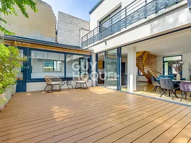 Saint Ouen sur Seine 93400 Achat / Vente maison 5 pièces t5 terrasse cave