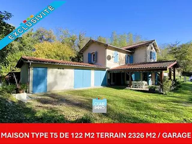 Castelnau d'Auzan 32440 Achat / Vente maison 5 pièces t5 terrasse parking