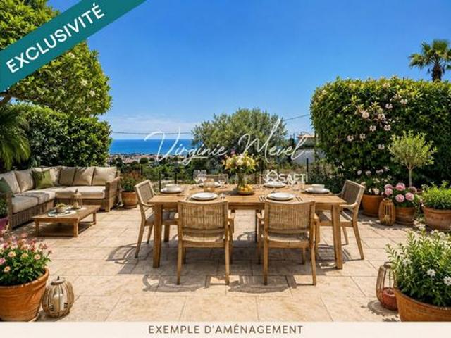SAINT PIERRE DE FERIC BELLEVUE • 4 pièces avec jardin, terrasse, vue mer et parking – Un véritable esprit villa !