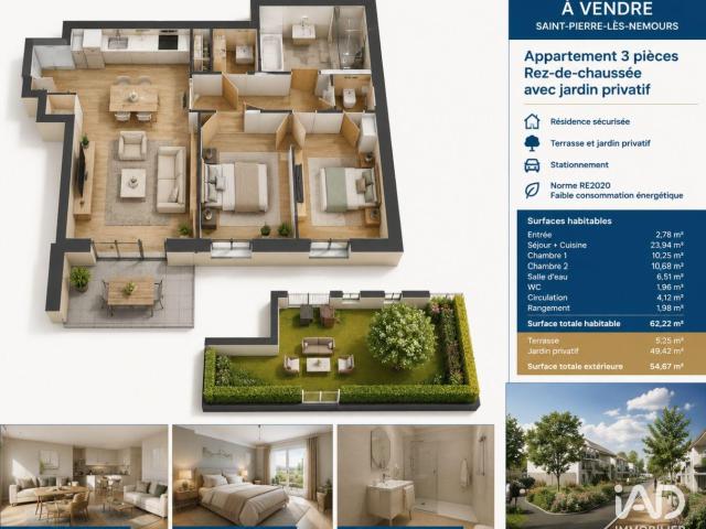 Saint Pierre lès Nemours Vente Appartement 77