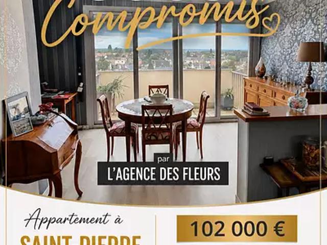 Saint Pierre lès Elbeuf 76320 Achat / Vente appartement 3 pièces t3 au dernier étage cave
