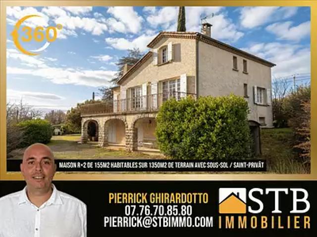 Saint Privat 07200 Achat / Vente maison 6 pièces t6