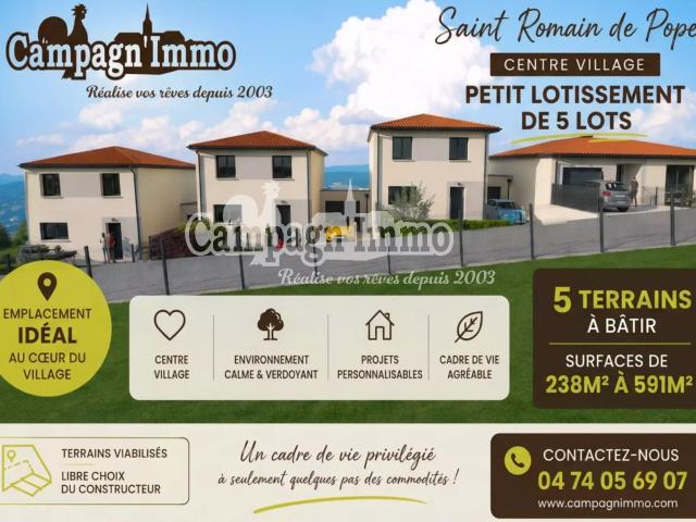 Saint Romain de Popey Vente Terrain 69