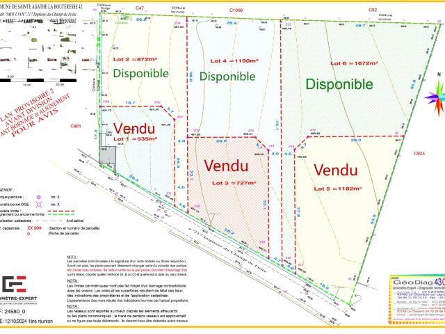 Sainte Agathe la Bouteresse Vente Terrain 42