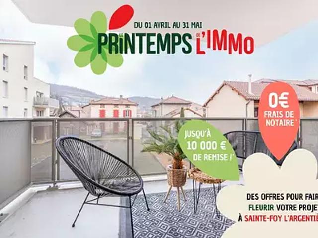 Sainte Foy l'Argentière 69610 Programme neuf appartement neuf à vendre t2 PTZ