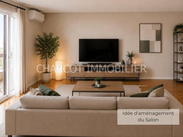 SAINTE FOY LÈS LYON T4 de 98,35 m2 Vue panoramique Parking Cave