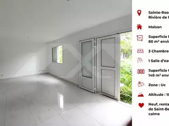 Sainte Rose 97439 Achat / Vente maison 4 pièces t4 au dernier étage
