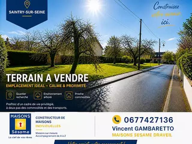 Saintry sur Seine 91250 Programme neuf terrain neuf à vendre