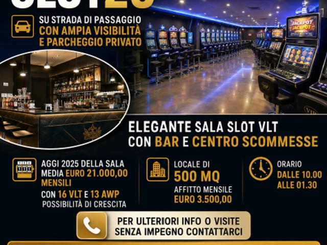 Sala Slot con VLT e Centro Scommesse rif. SLOT20