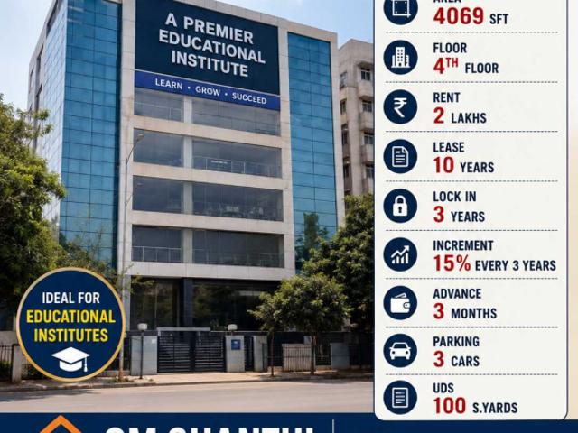 Sale of commercial property A PREMIER EDUCATIONAL INSTITUTE at Somajiguda main road