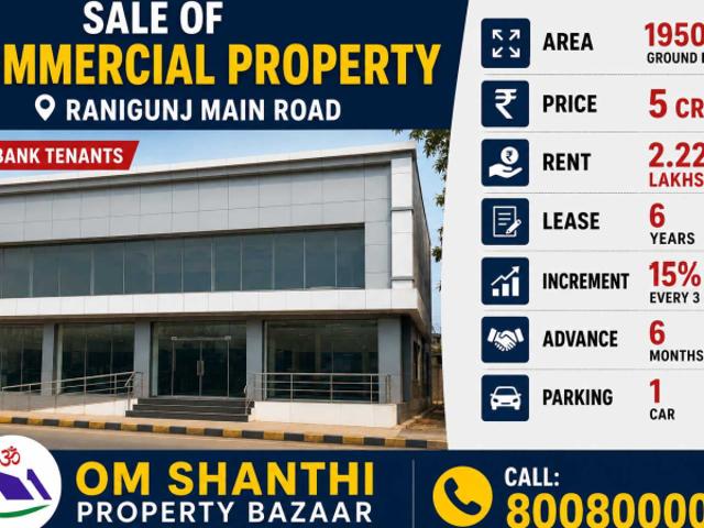 Sale of commercial property Indian Top Bank tenants at Ranigunj Main Road