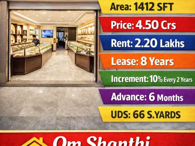 Sale of commercial property with Jewellery showroom at Dilsukhnagar main road