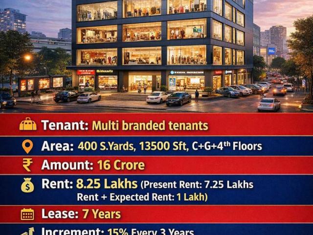 Sale of commercial property with Multi branded tenants at Attapur main road