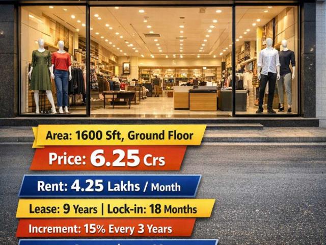 Sale of commercial property with Retail showroom at Himayathnagar main road