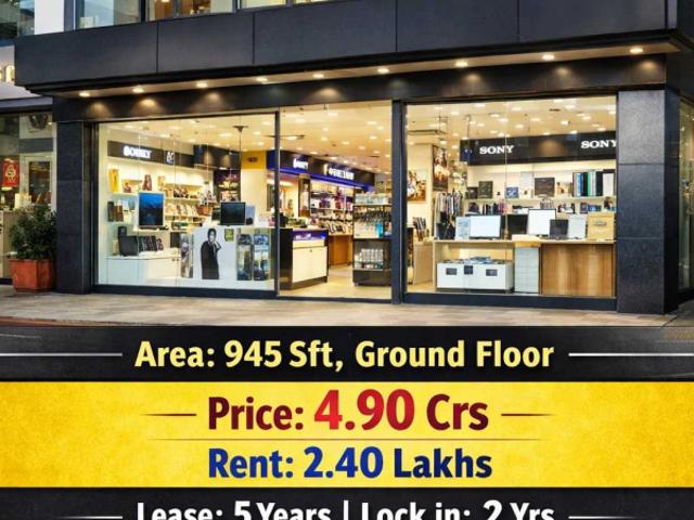 Sale of commercial property with Retail showroom at Himayathnagar main road