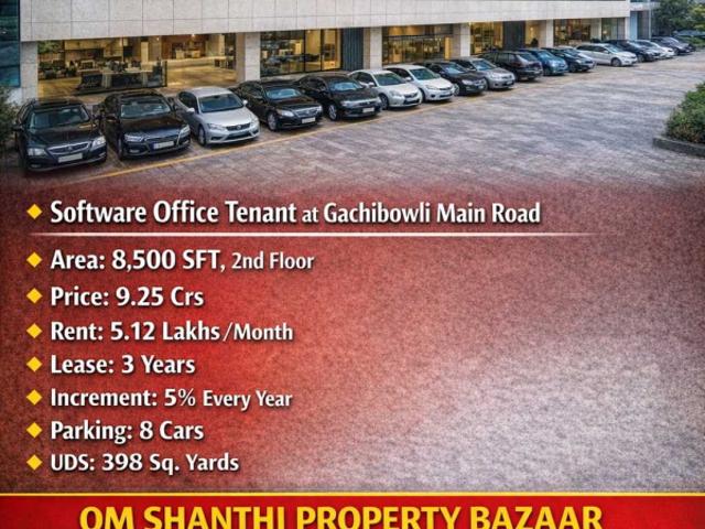 Sale of commercial property withSoftware office at Gachibowli main road