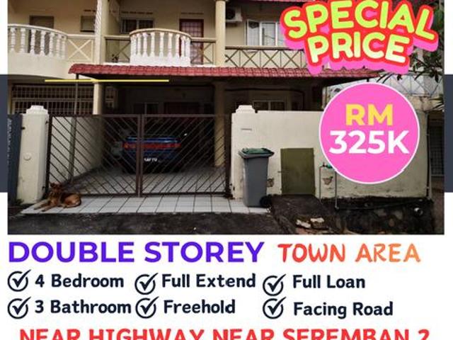 SALE SEREMBAN TOWN TAMAN PERMAI DOUBLE STOREY Full RENOVATION