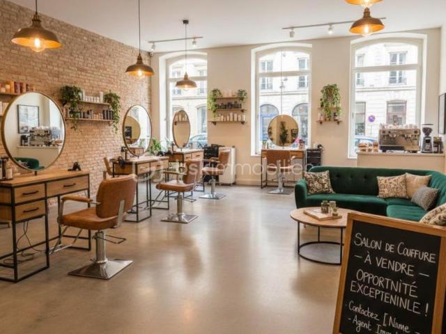 Salon de coiffure de 100 m² réputé au cœur du centre ville