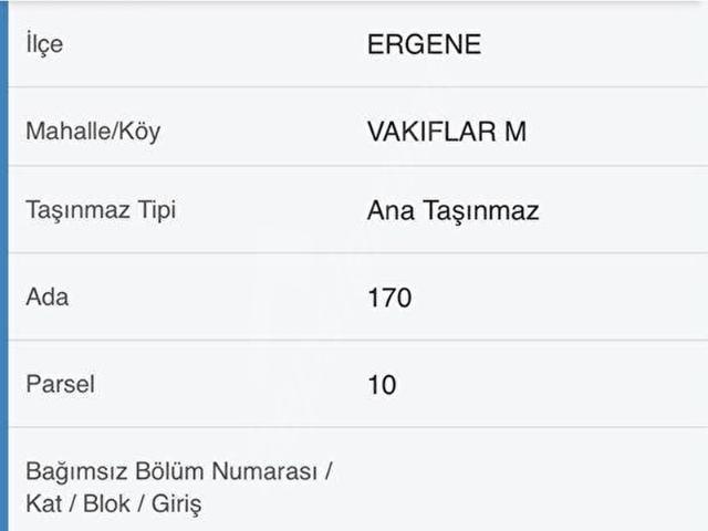 Vakıflar kupon Satılık Arsa