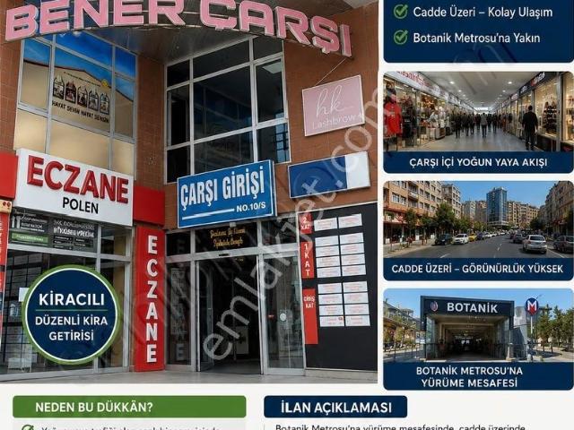 Satılık Yatırımlık Dükkan Kiracılı, Metroya Yakın, Cadde Üzeri