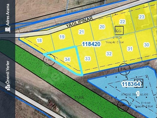 SATILIK VİLLA PARSELİ TEK TAPU KÖK TAPU 2 KAT E 0,20 KÖŞE 771M2