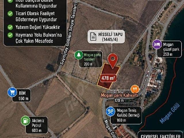 SATILIK 478 METREKARE HİSSELİ PARSEL ANKARA GÖLBAŞI KARŞIYAKA MEVKİ