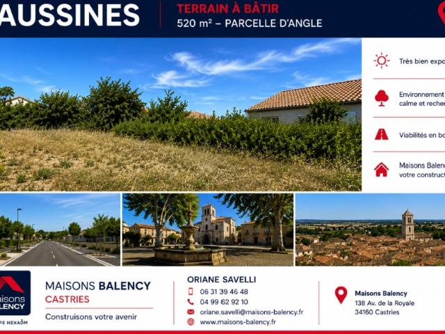 Saussines Vente Terrain 34