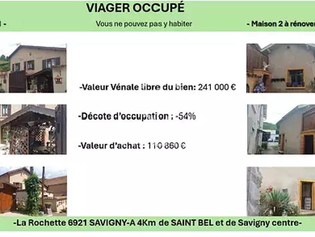Savigny 69210 Achat / Vente maison 5 pièces t5