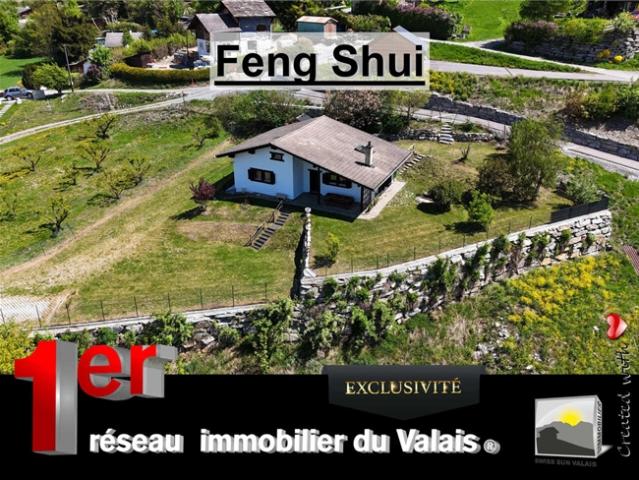 SAXON / Ich bin «FENG SHUI» sehr schönes Einfamilienhaus 4.5 Pcs von 103 m² Grundstück 959 m² zu verkaufen im Wallis