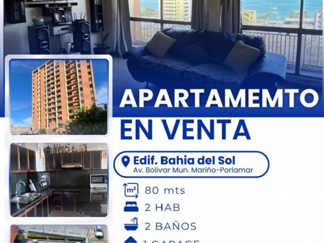 SE VENDE APARTAMENTO EN EL EDIFICIO BAHIA DEL SOL PORLAMAR